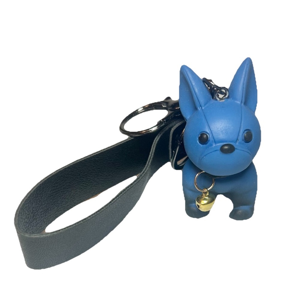 Gradient Blue Dog Keychain Strap Keyring Purse Decoration (NWOT)